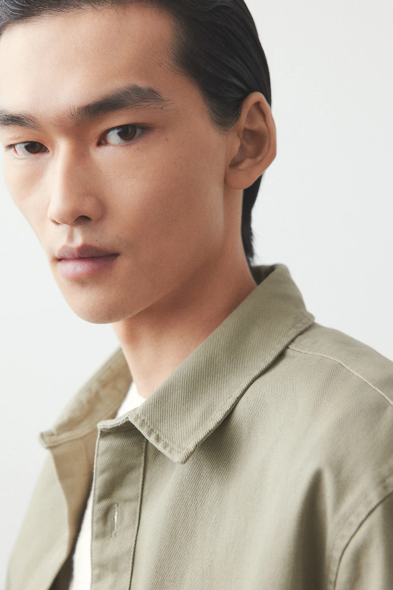 Regular-Fit Cotton Twill Overshirt