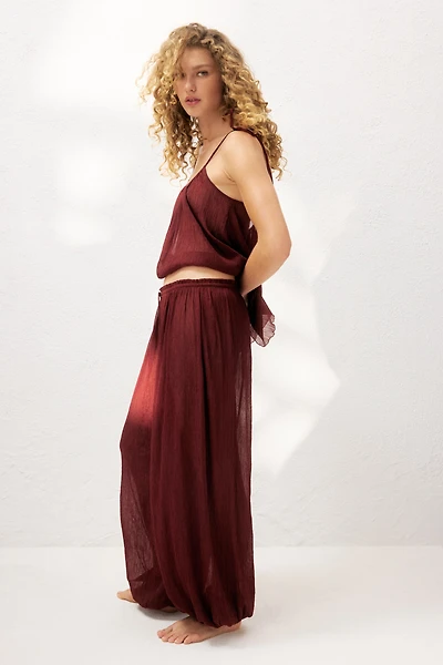 Crinkled Balloon Beach Pants