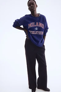 Sweatshirt with Text Motif