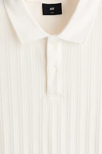 Slim-Fit Textured Jersey Polo Shirt