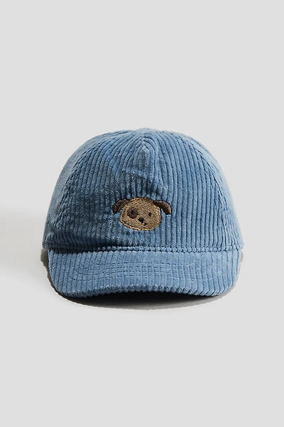 Casquette en velours côtelé