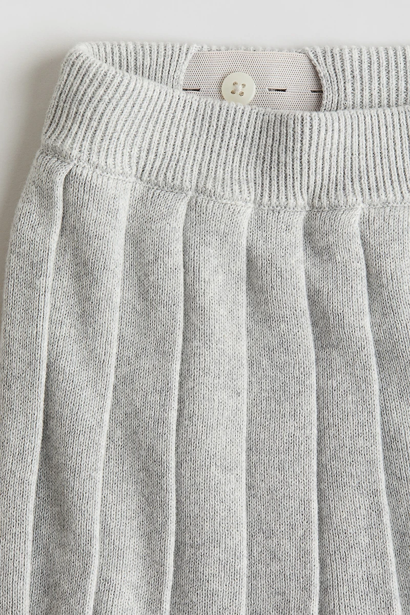 Fine-knit Cotton Skirt