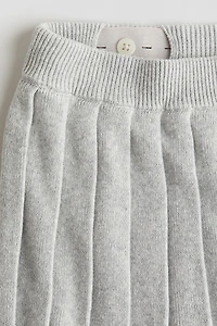 Fine-knit Cotton Skirt