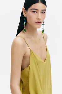 Robe en crêpe à effet drapé