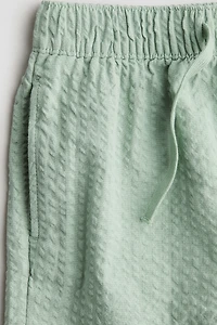 Cotton seersucker shorts