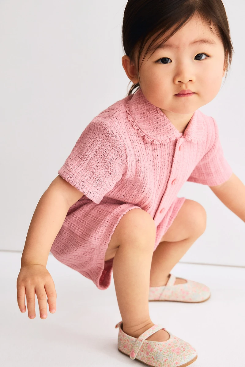 2-Piece Pointelle-Knit Set