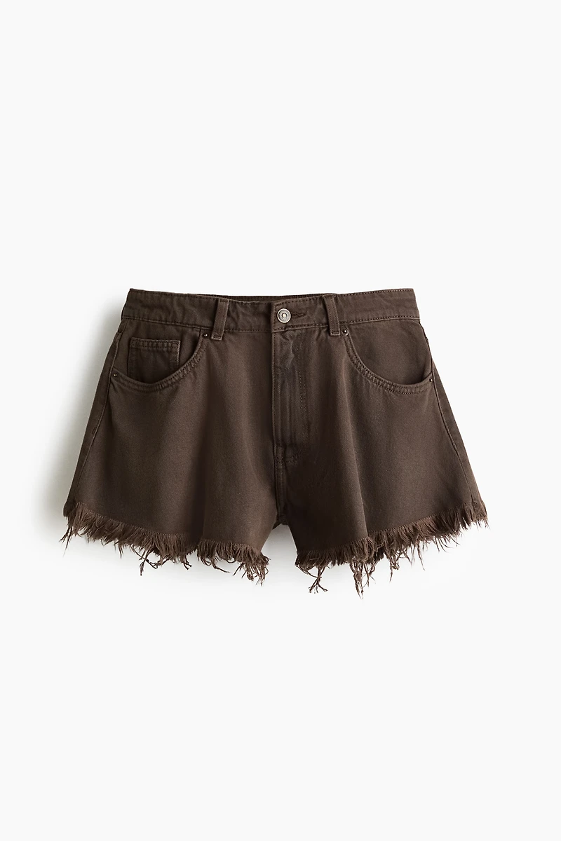 Frayed Denim Shorts