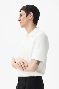 Slim-Fit Textured Polo Shirt