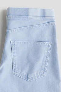 Wide-Leg Denim-Look Pants