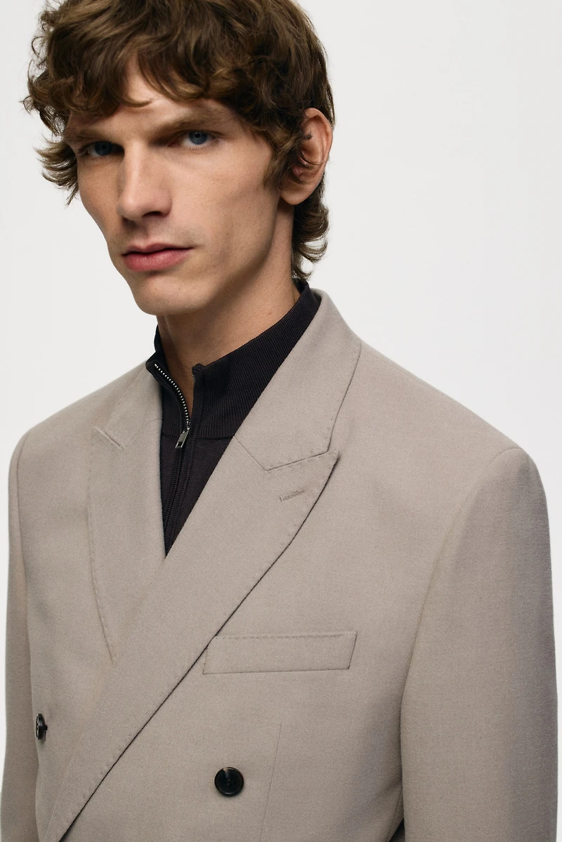 Regular-Fit Double-Breasted Jacket