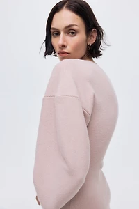 Robe en tricot côtelé de viscose mélangée