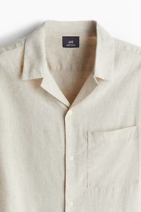Regular Fit Linen-Blend Resort Shirt
