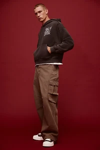 Oversized-Fit Printed Hoodie