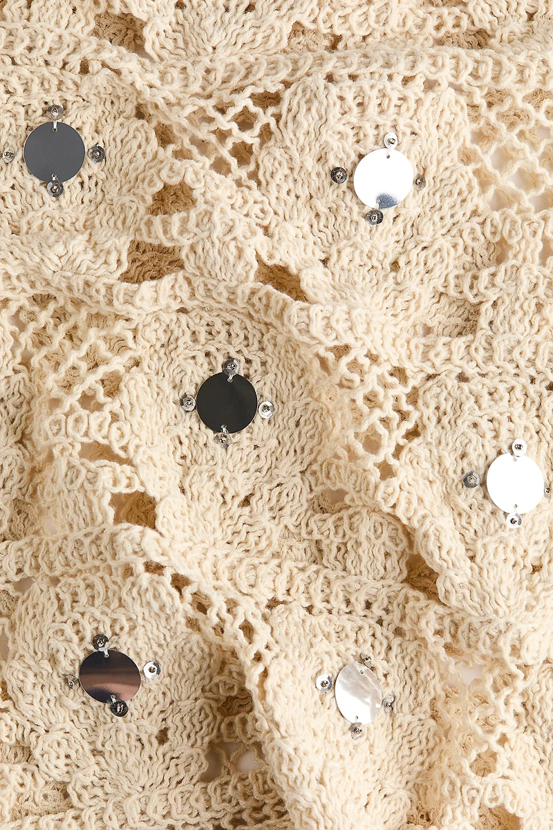 Embellished Crochet-Look Beach Skirt