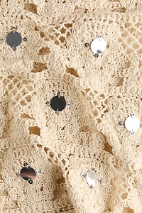 Embellished Crochet-Look Beach Skirt