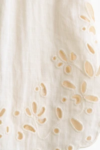 Shorts with Eyelet Embroidery