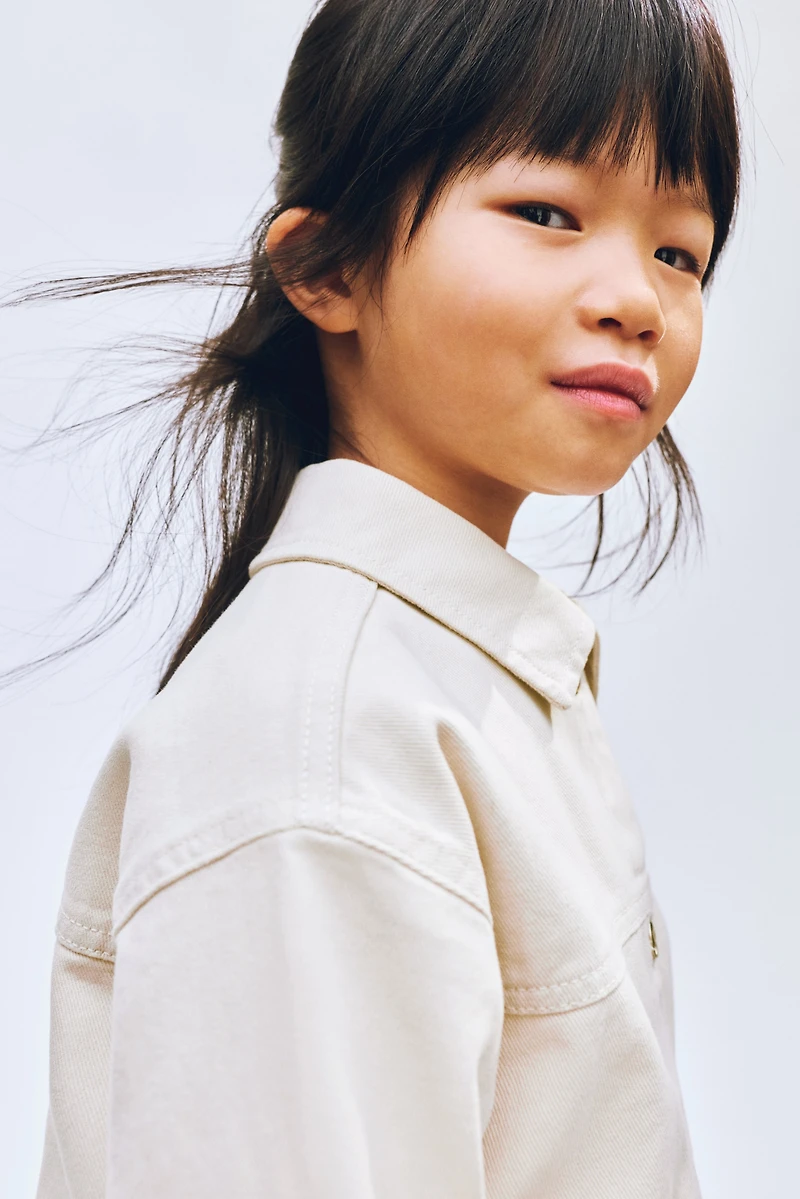 Veste en sergé avec poches cœur