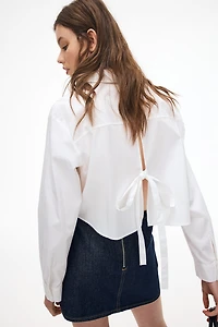 Chemise courte avec détail à nouer