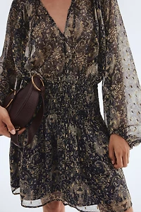 Smocked Chiffon Dress