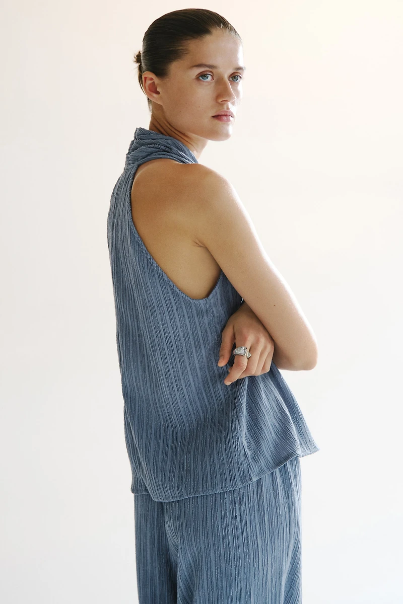 Crinkled Wrap Top