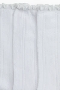 Lot de 5 paires chaussettes en tricot pointelle