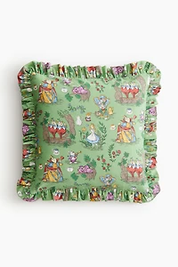 Ruffle-Trimmed Cushion Cover