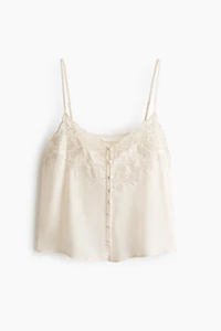 Embroidered-Detail Viscose Top
