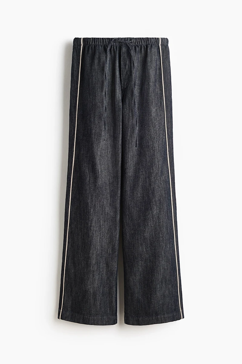 Pantalon en denim avec cordon de serrage