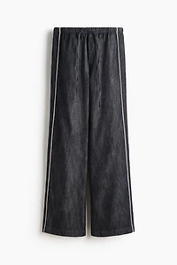 Pantalon en denim avec cordon de serrage