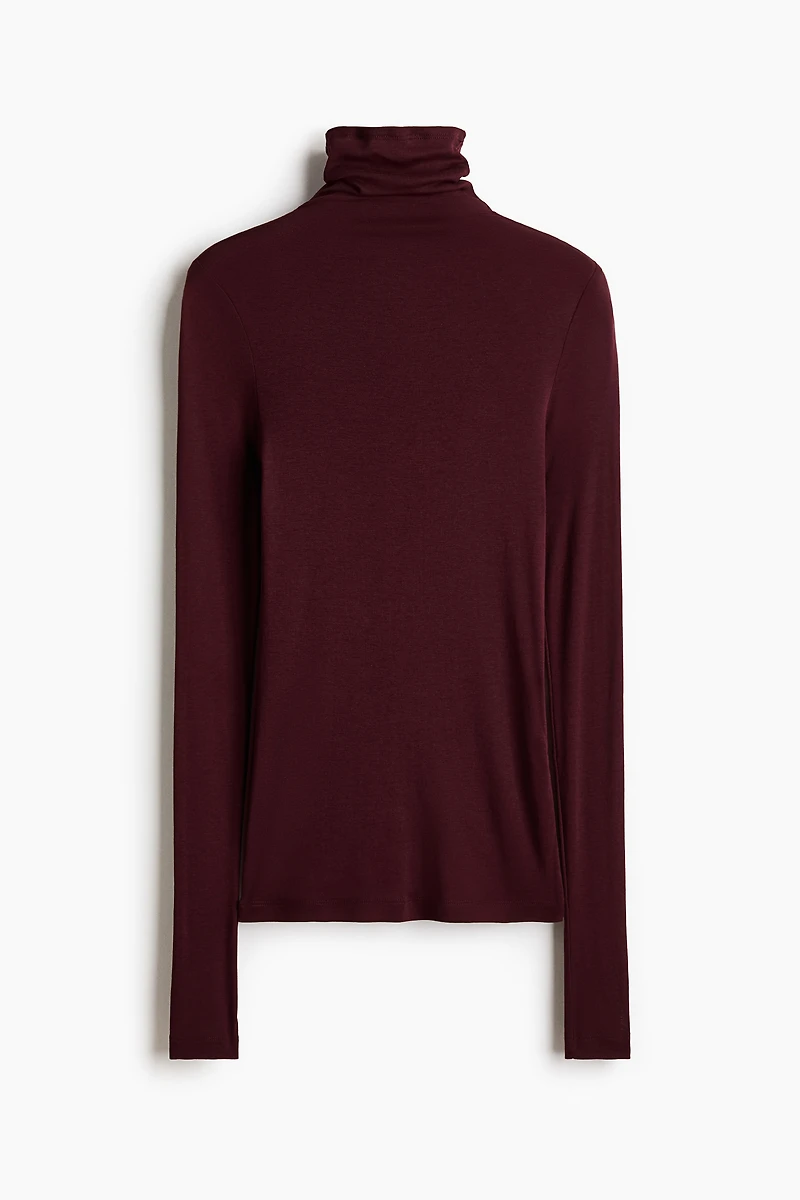 Pima Cotton Turtleneck Top