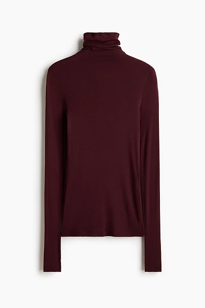 Pima Cotton Turtleneck Top