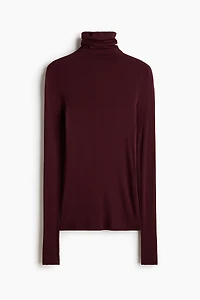 Pima Cotton Turtleneck Top