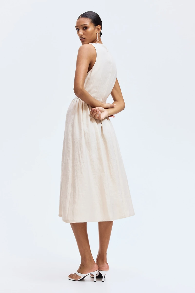 Sleeveless Twill Dress