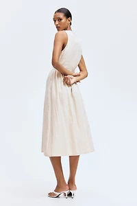 Sleeveless Twill Dress