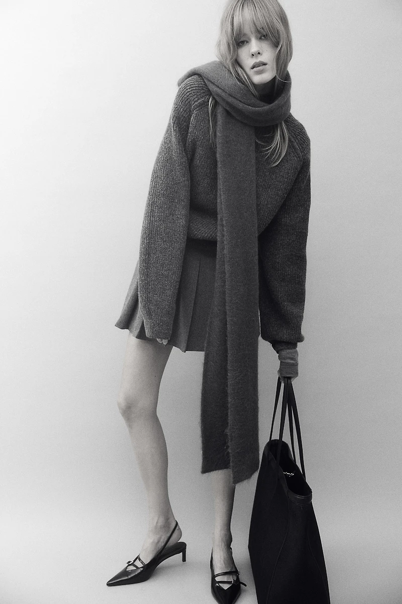 Rib-knit Turtleneck Sweater
