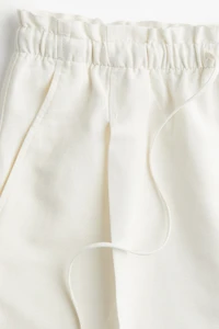 Linen-Blend Drawstring Shorts