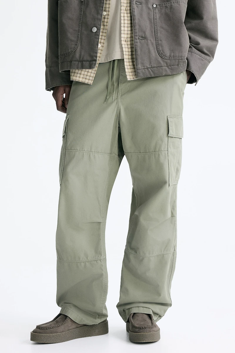 Pantalon cargo décontracté en coton