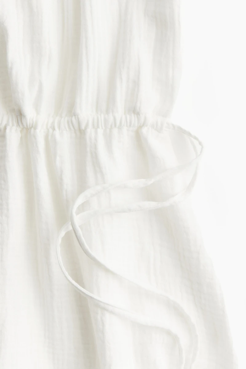 Robe en coton avec cordon de serrage à la taille