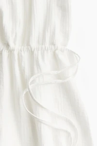 Robe en coton avec cordon de serrage à la taille