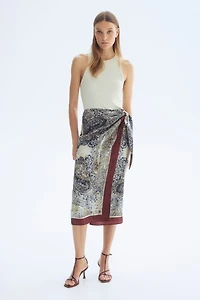 Satin Wrap Skirt