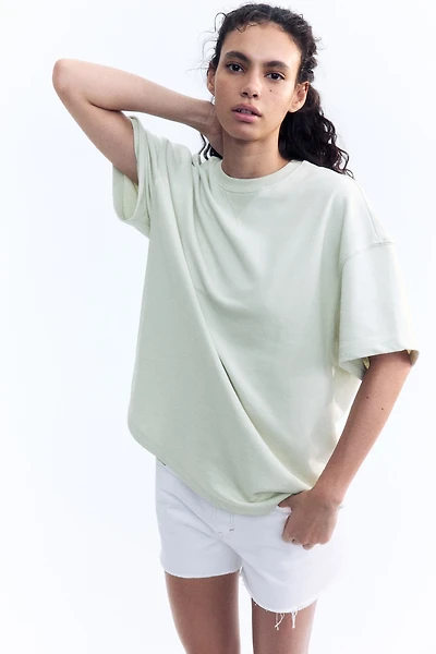 Oversized Short-Sleeved Sweatshirt