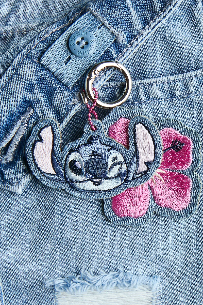 Appliquéd Denim Shorts