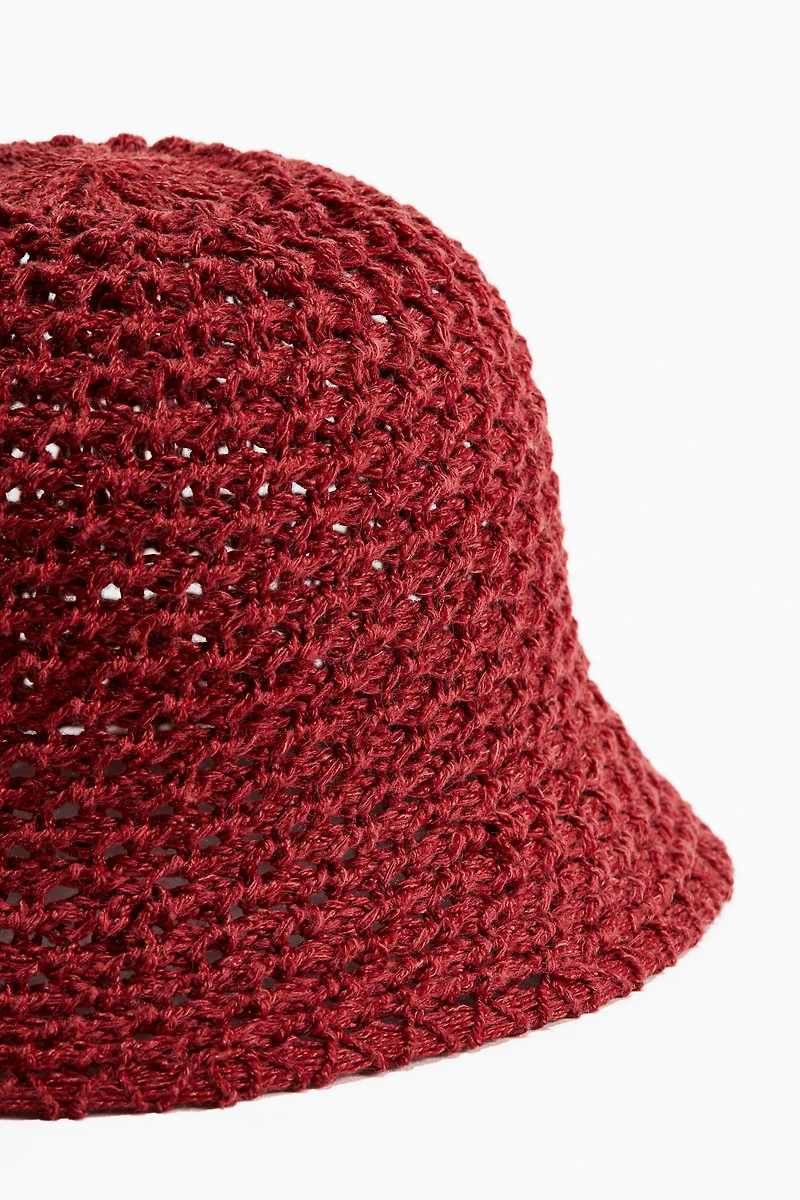 Crochet-Look Bucket Hat