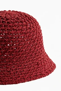 Crochet-Look Bucket Hat