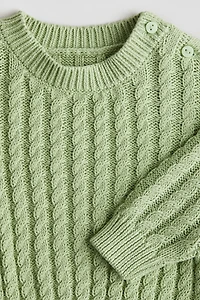 Cable-Knit Cotton Sweater