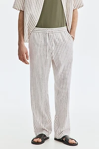 Relaxed-Fit Linen-Blend Pants