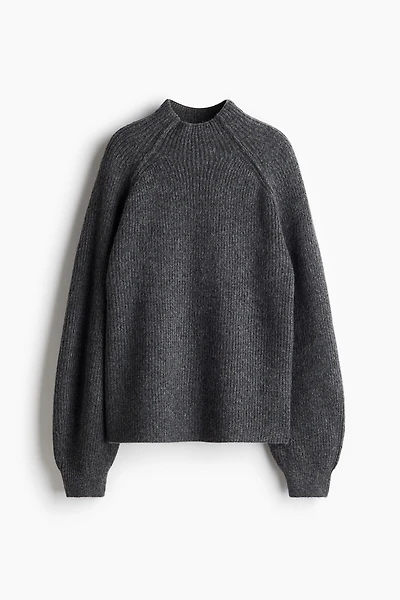 Rib-knit Turtleneck Sweater