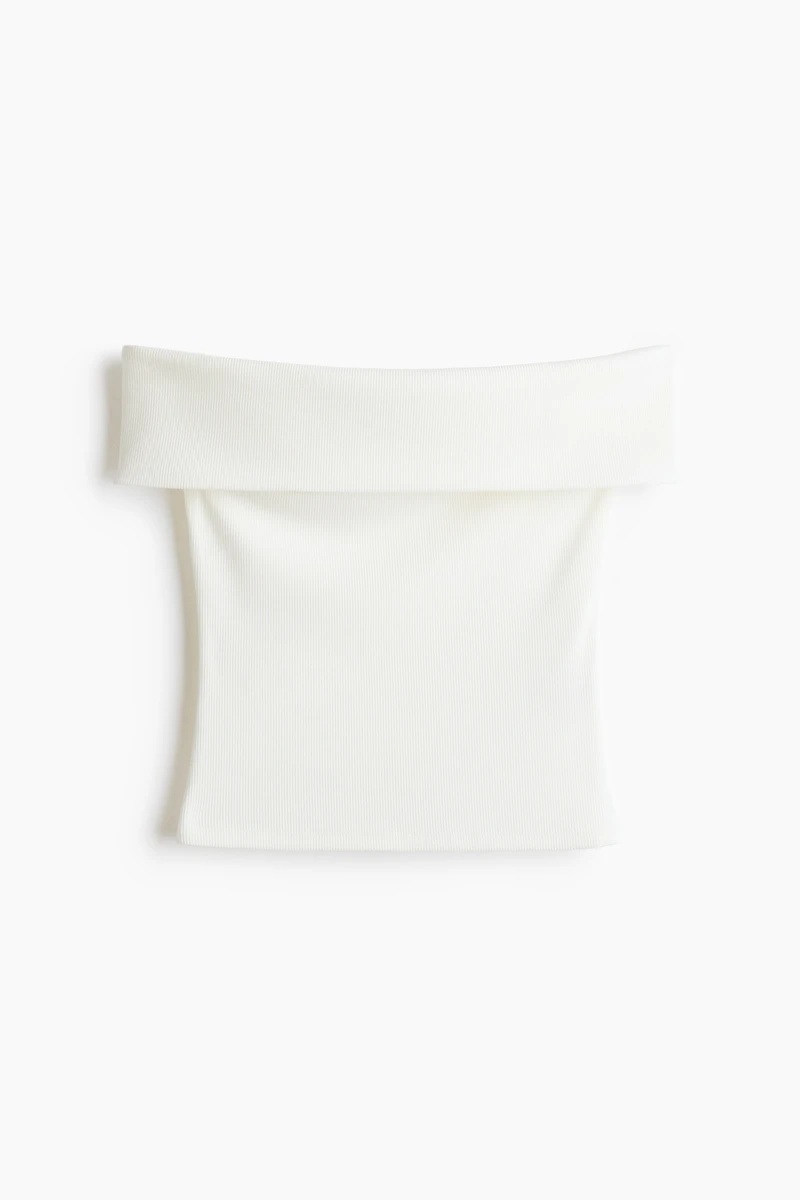 Rib-Knit Off-the-Shoulder Top