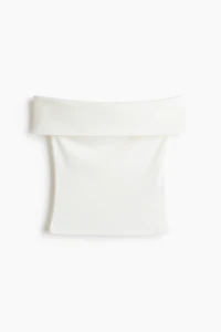 Rib-Knit Off-the-Shoulder Top