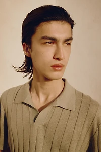 Regular Fit Linen-Blend Polo Shirt